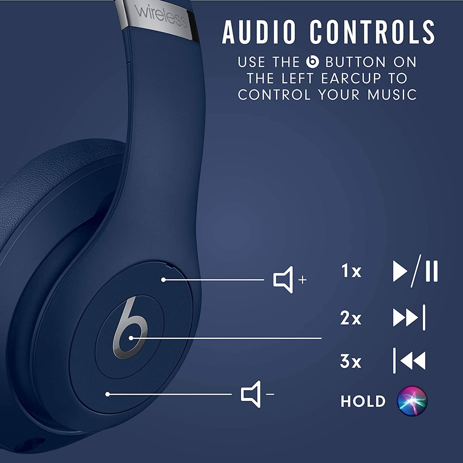 Beats Studio 3 Wireless Headphones & Earbuds New Blue