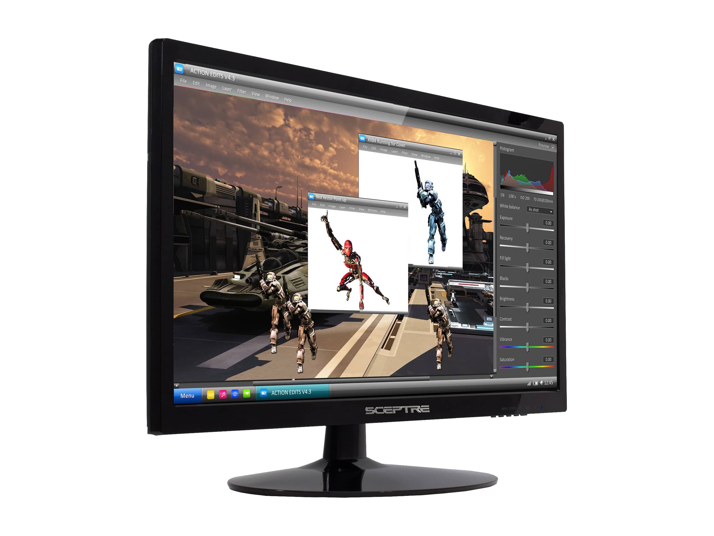 Sceptre E205W Monitors Open-Box Excellent Black