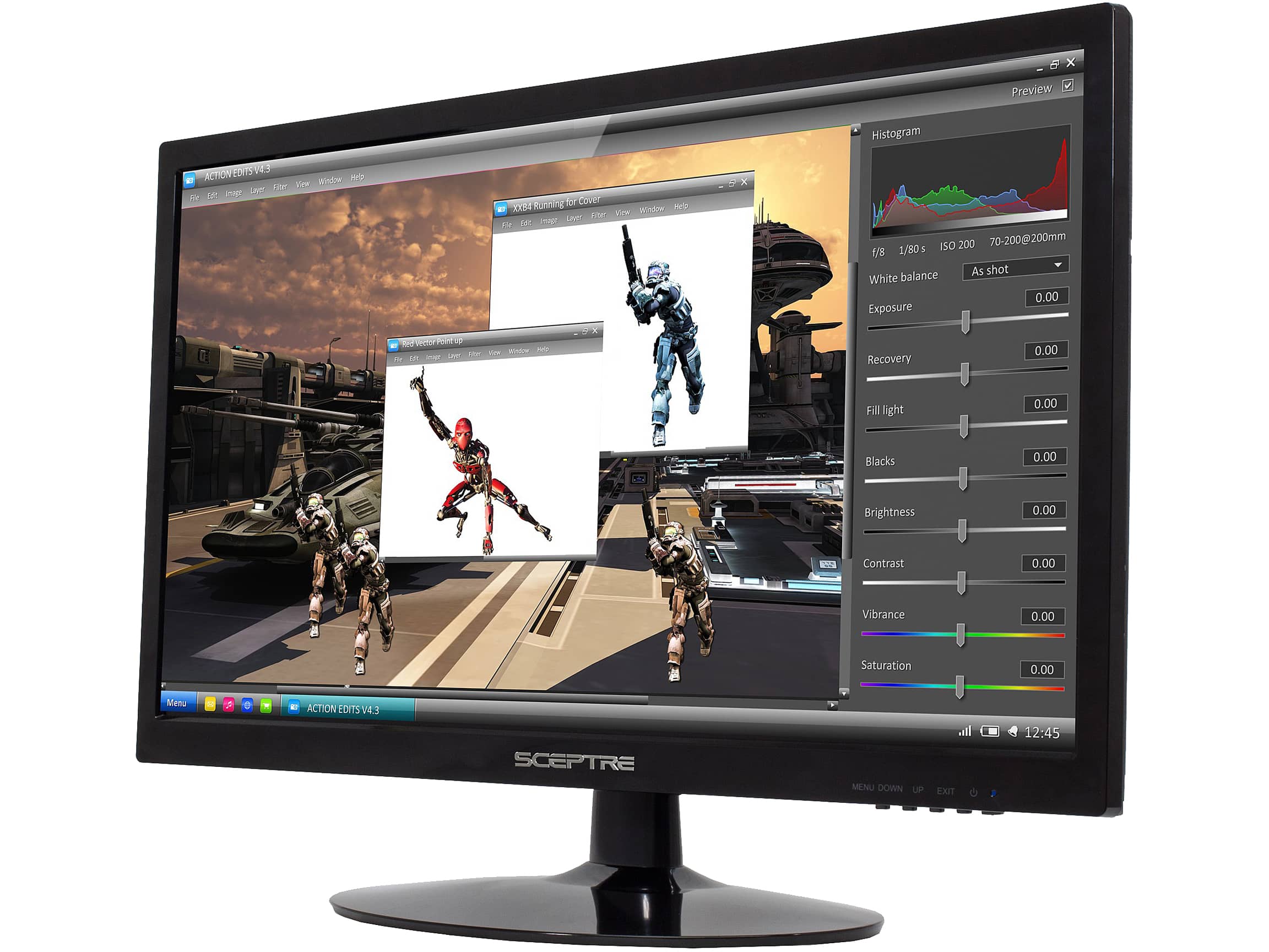 Sceptre E205W Monitors Open-Box Excellent Black