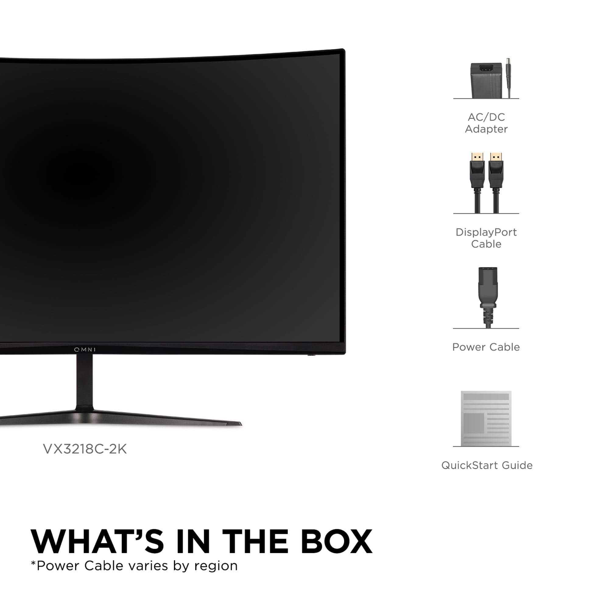 ViewSonic VX3218C-2K Monitors Open-Box Excellent Black