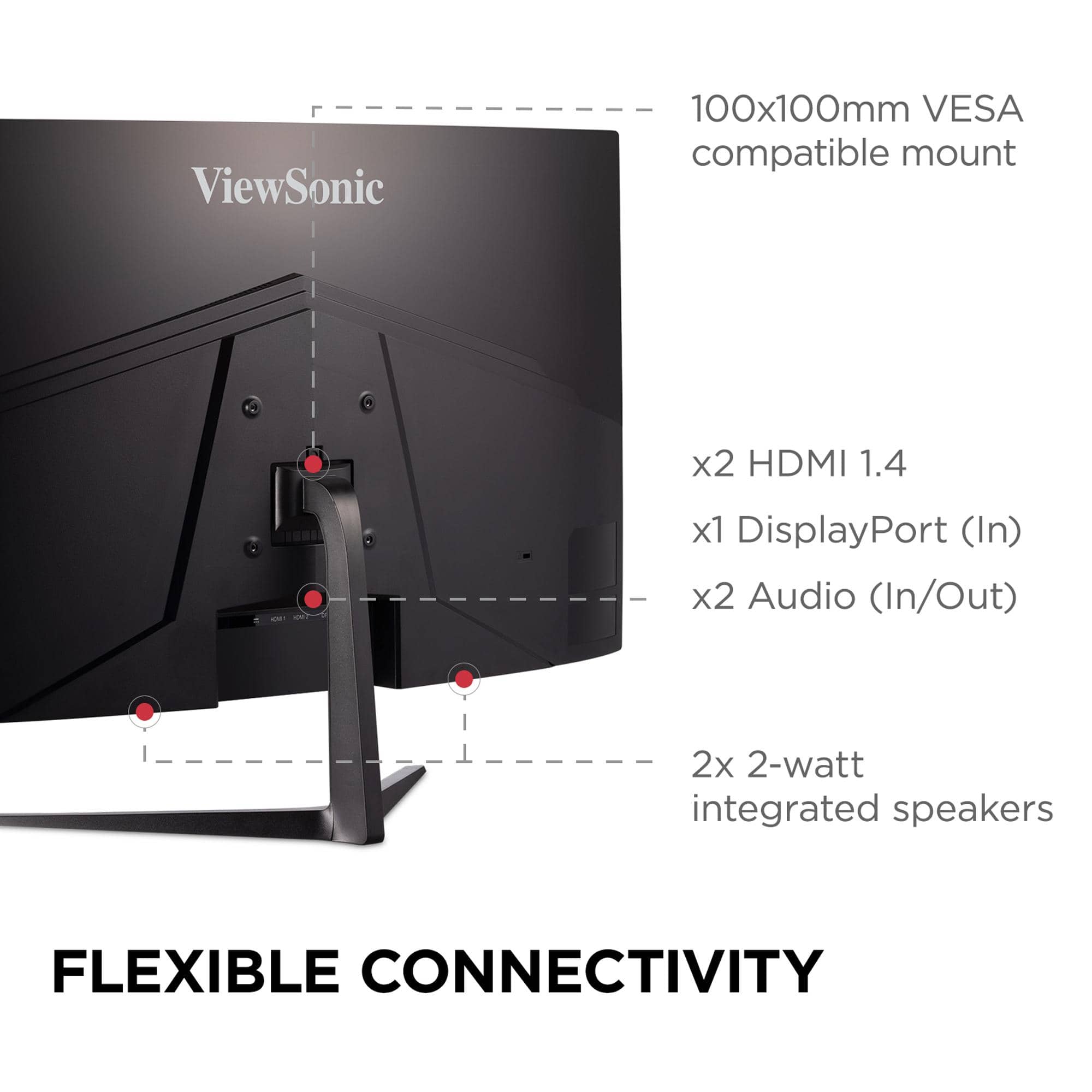 ViewSonic VX3218C-2K Monitors Open-Box Excellent Black
