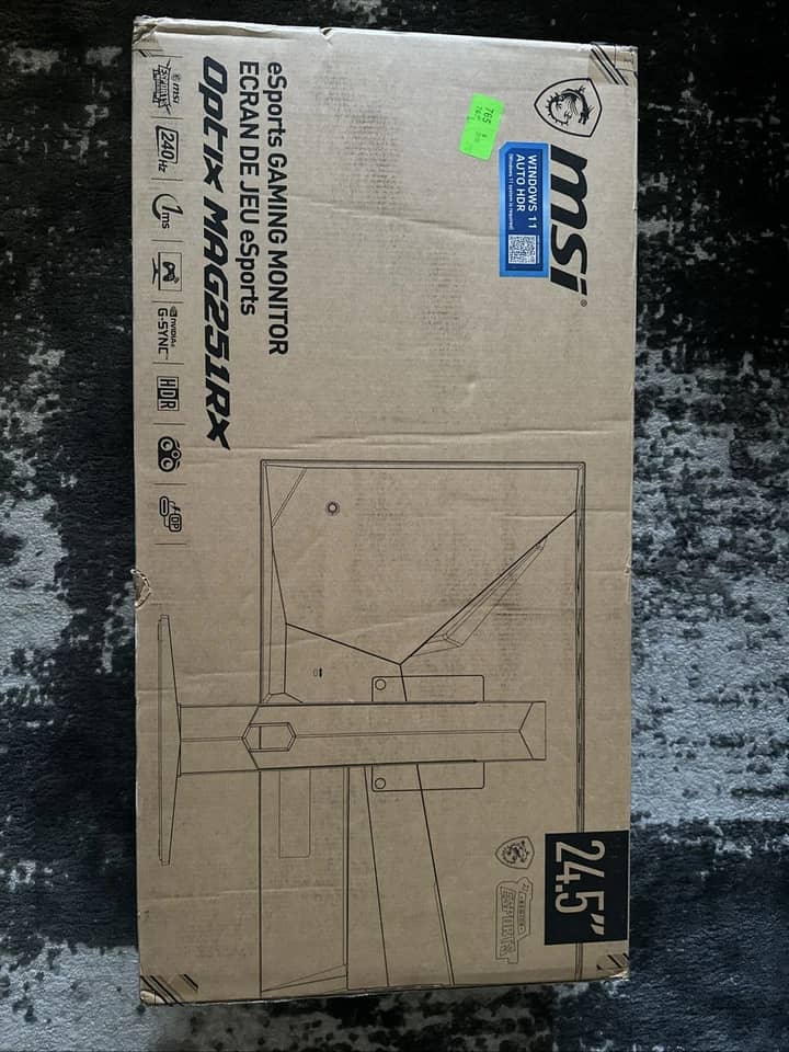 MSI MAG251RX Monitors Refurbished - Premium Black