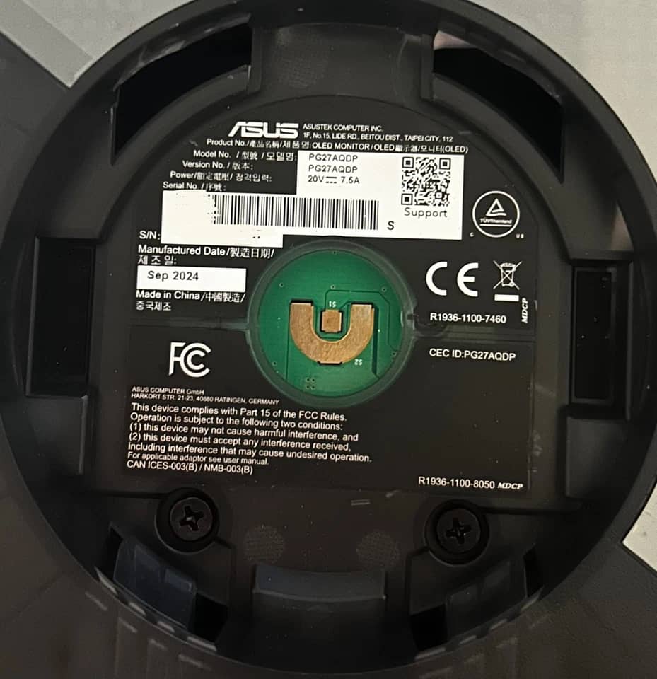ASUS PG27AQDP Monitors New Black