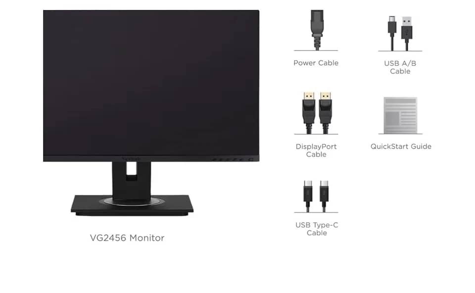 ViewSonic VG2456A Monitors Open-Box Excellent Black