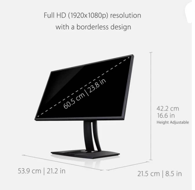ViewSonic VP2468A Monitors New Black