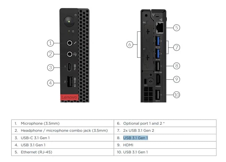 Lenovo ThinkCentre M720s SFF Computers Open-Box Excellent 1TB 8GB
