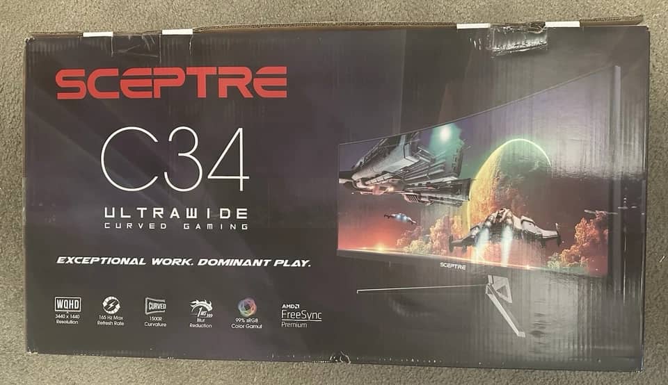Sceptre C345B Monitors New Black