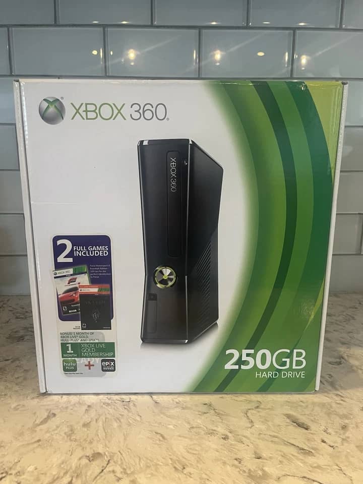 Microsoft Xbox 360 S Video Game Consoles New Black