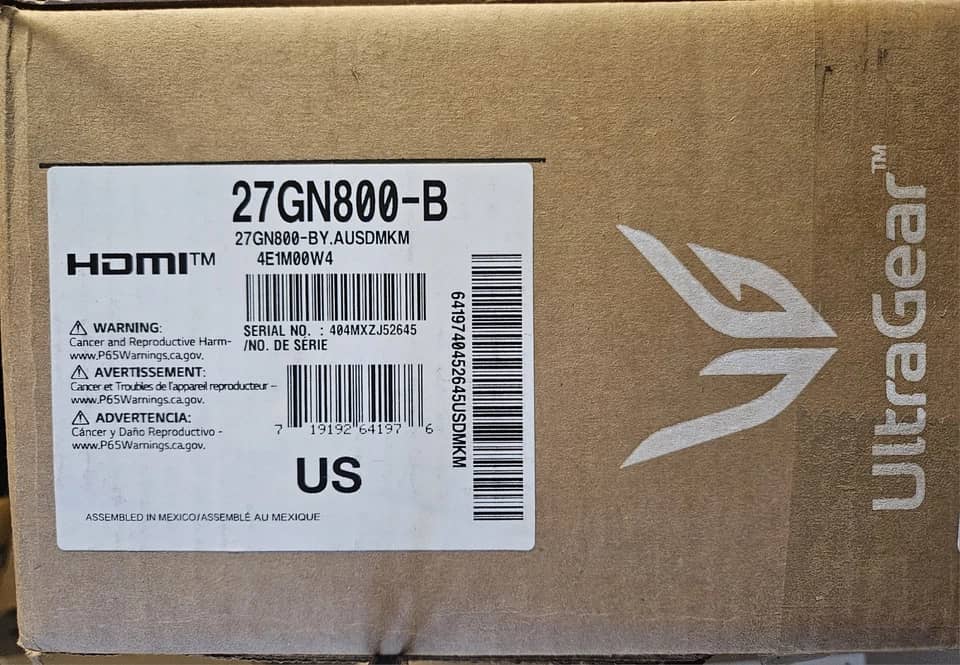 LG 27GN800 Monitors Used - Good White