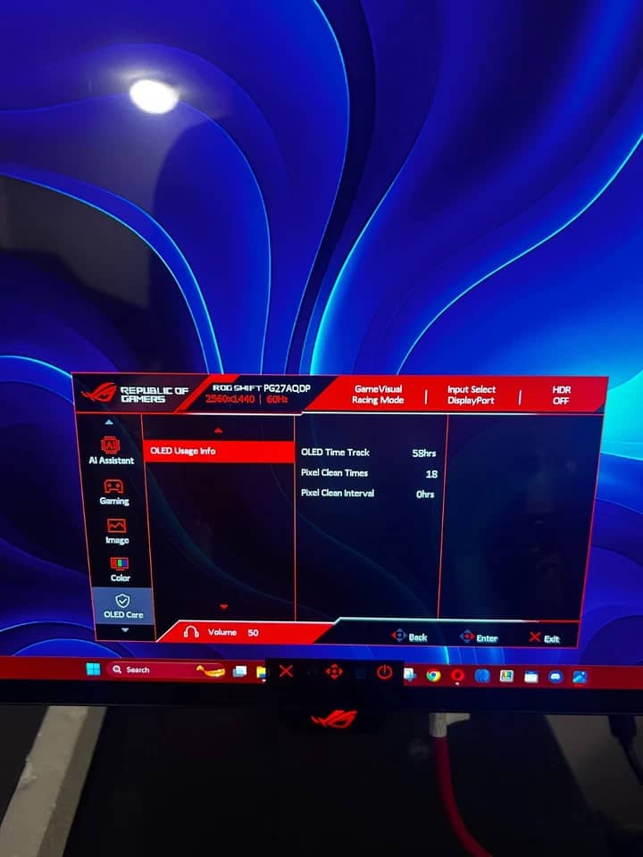 ASUS PG27AQDP Monitors New Black