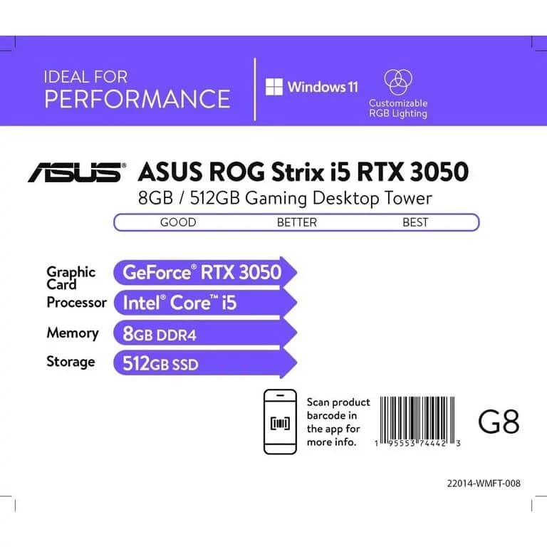 ASUS ROG Strix G10CE Computers New 256GB 6GB