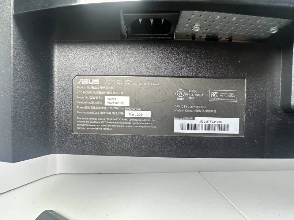 ASUS VG27VH1B Monitors For parts or not working Black