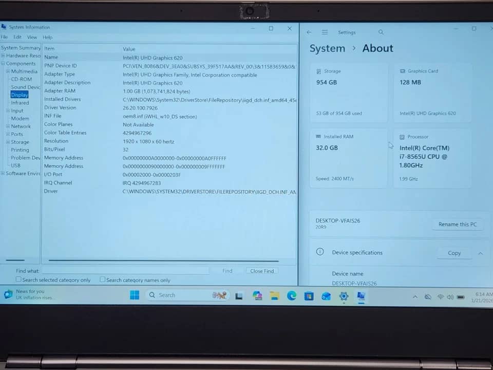 Lenovo ThinkBook 13s Computers Used - Good 256GB 8GB