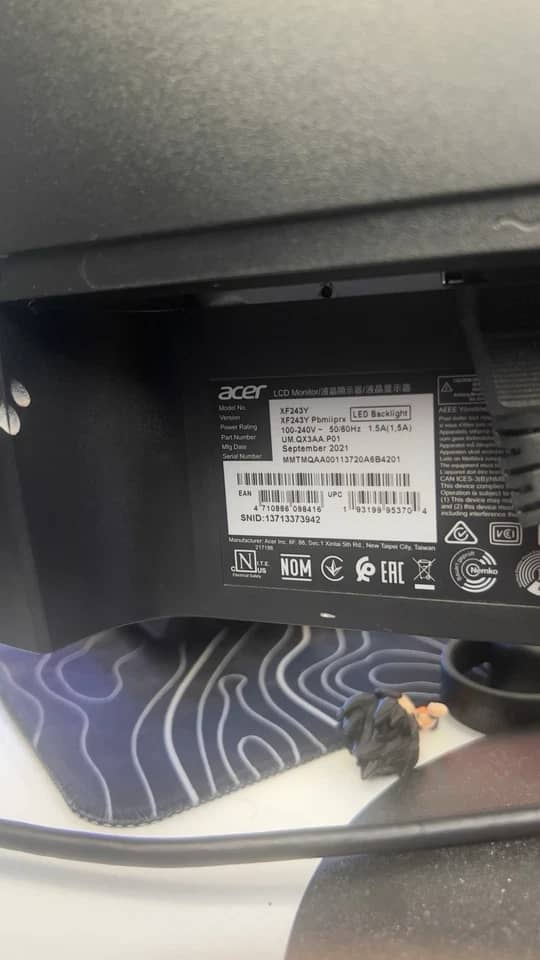 Acer XF243Y Monitors New Black
