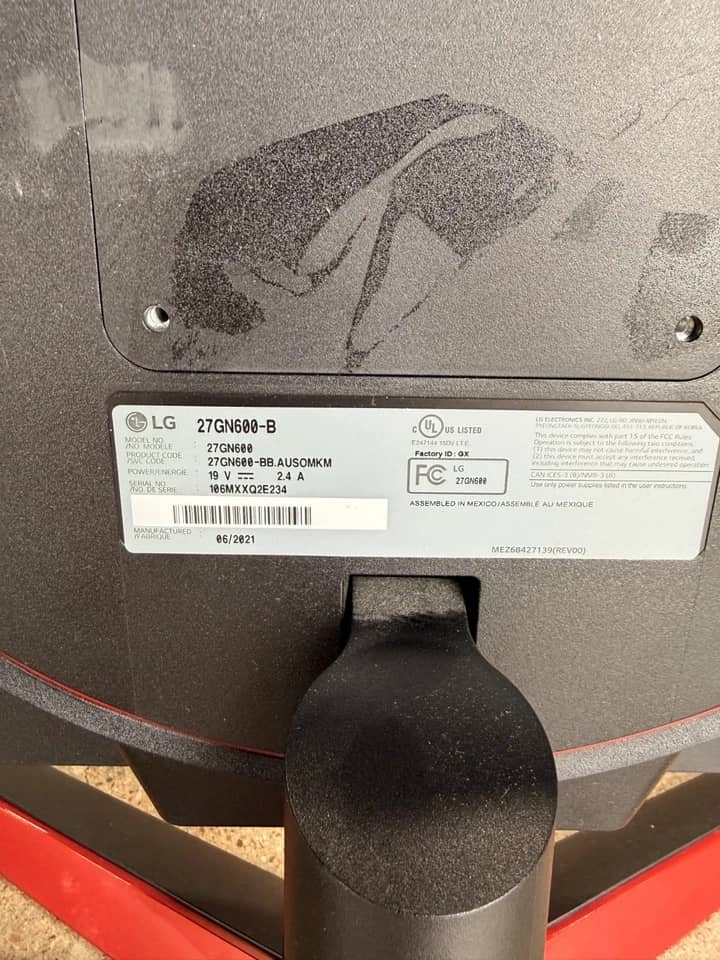 LG 27GN600 Monitors New Black