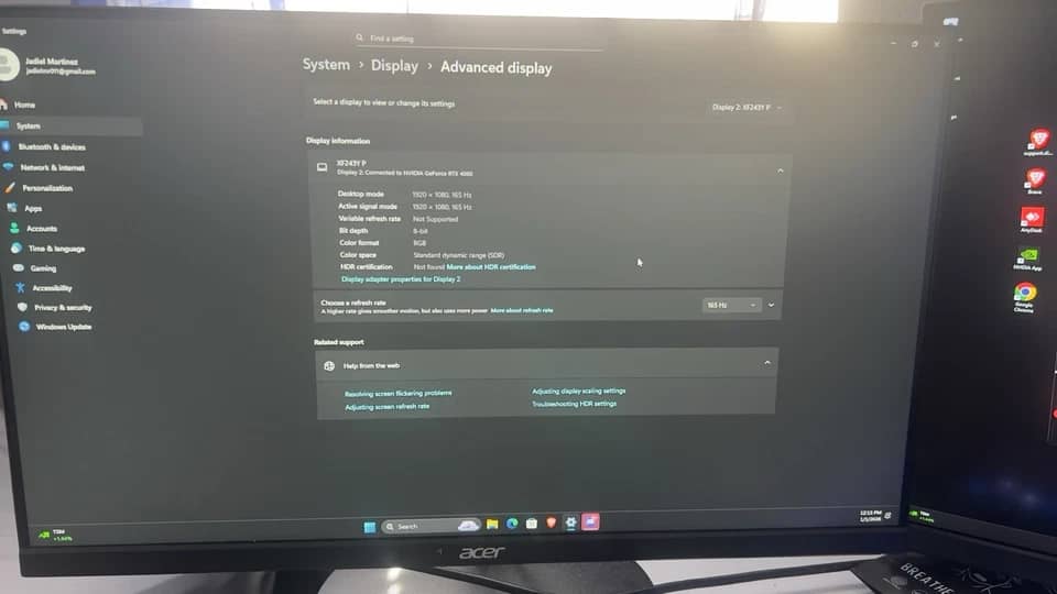 Acer XF243Y Monitors New Black