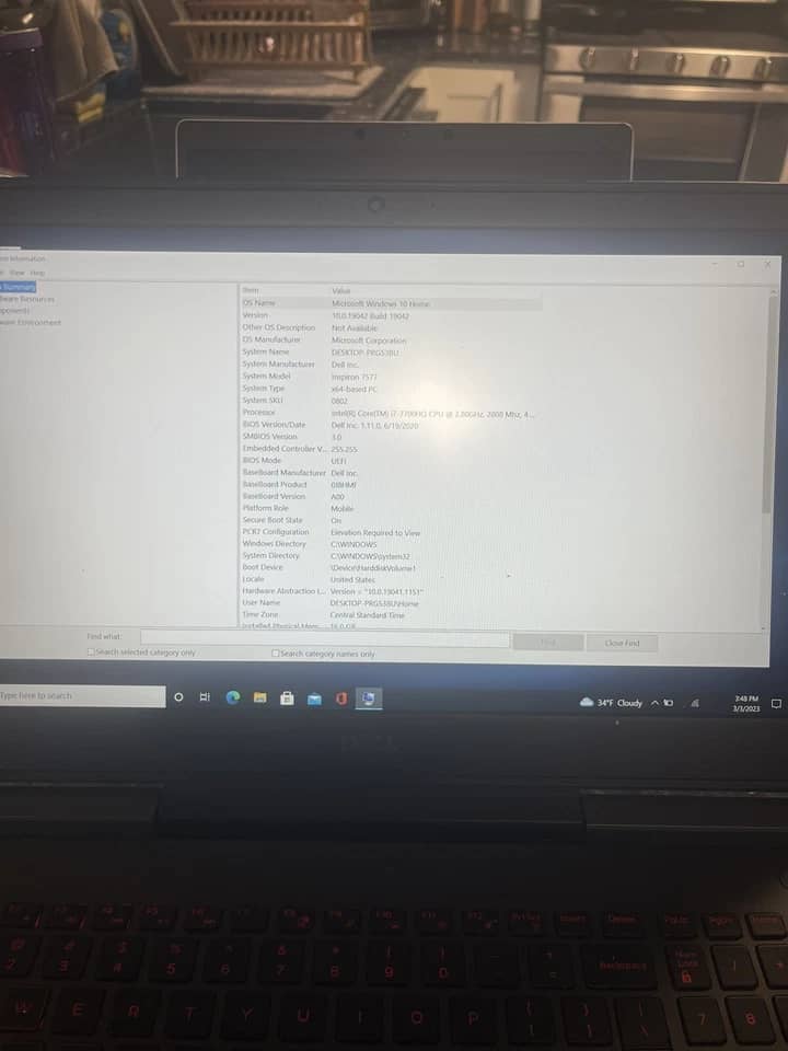 Dell Inspiron 15 7577 Computers Used - Good 128GB