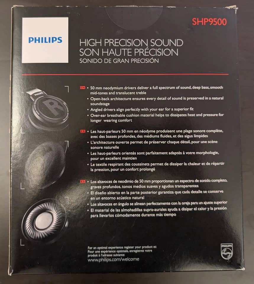 Philips SHP9500 Headphones & Earbuds New Pink