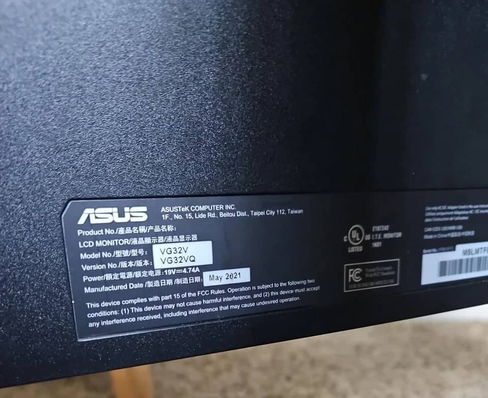 ASUS VG32VQ1B Monitors New Gold