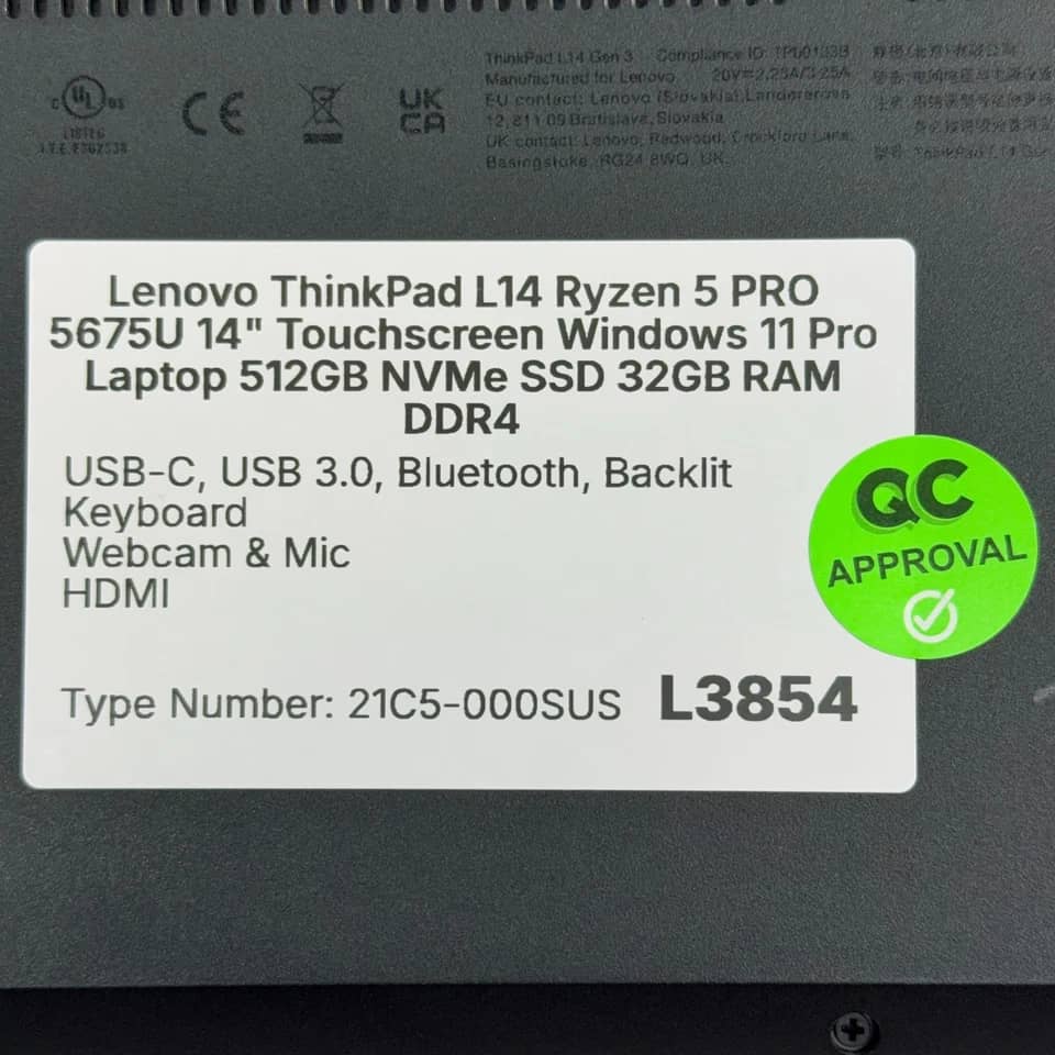 Lenovo ThinkPad L14 Computers New 256GB 16GB