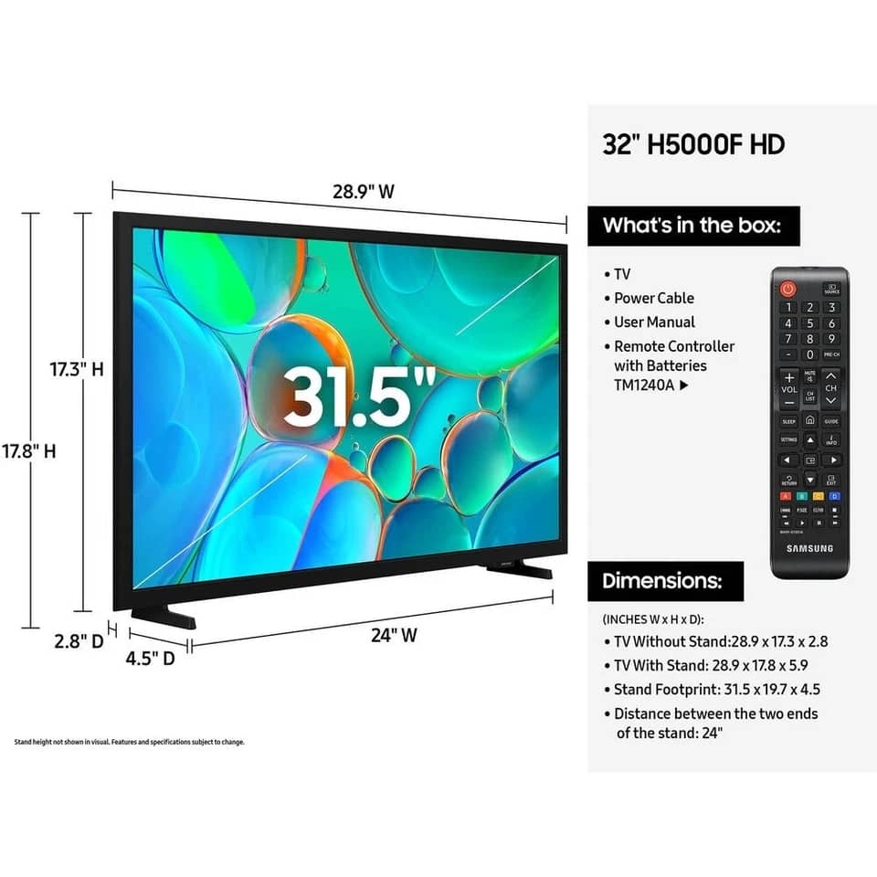 Samsung H5000F TVs New Black