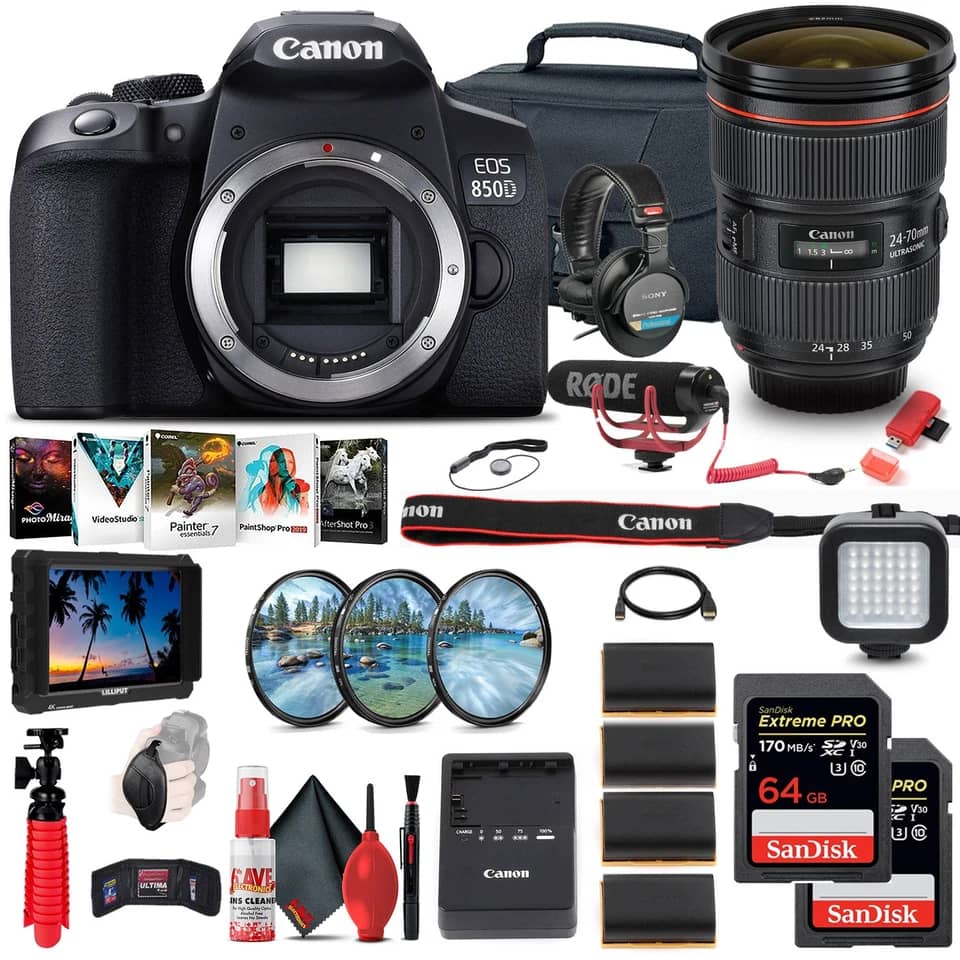 Canon EOS Rebel T8i Digital Cameras Black Refurbished - Excellent