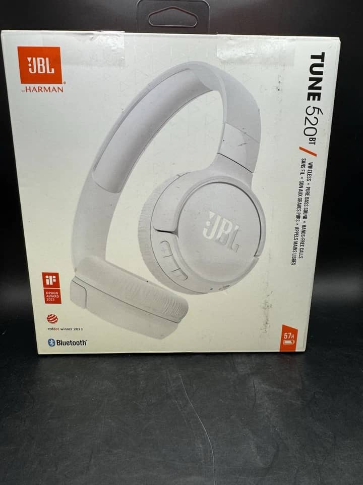 JBL JBLT520BTWHTAM Headphones & Earbuds New White