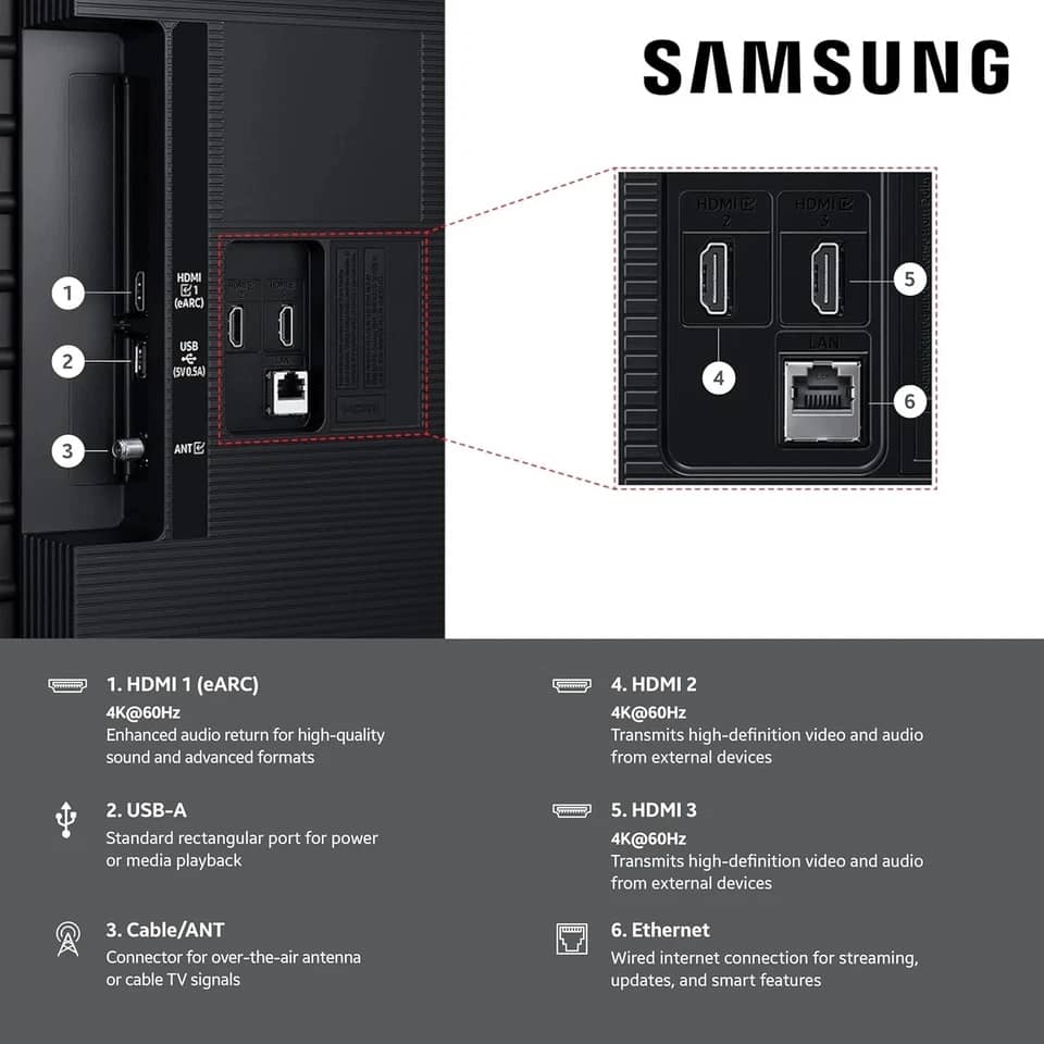 Samsung TU7000 TVs New Black