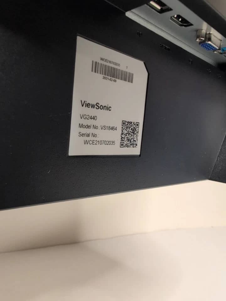 ViewSonic VG2440V Monitors New Black