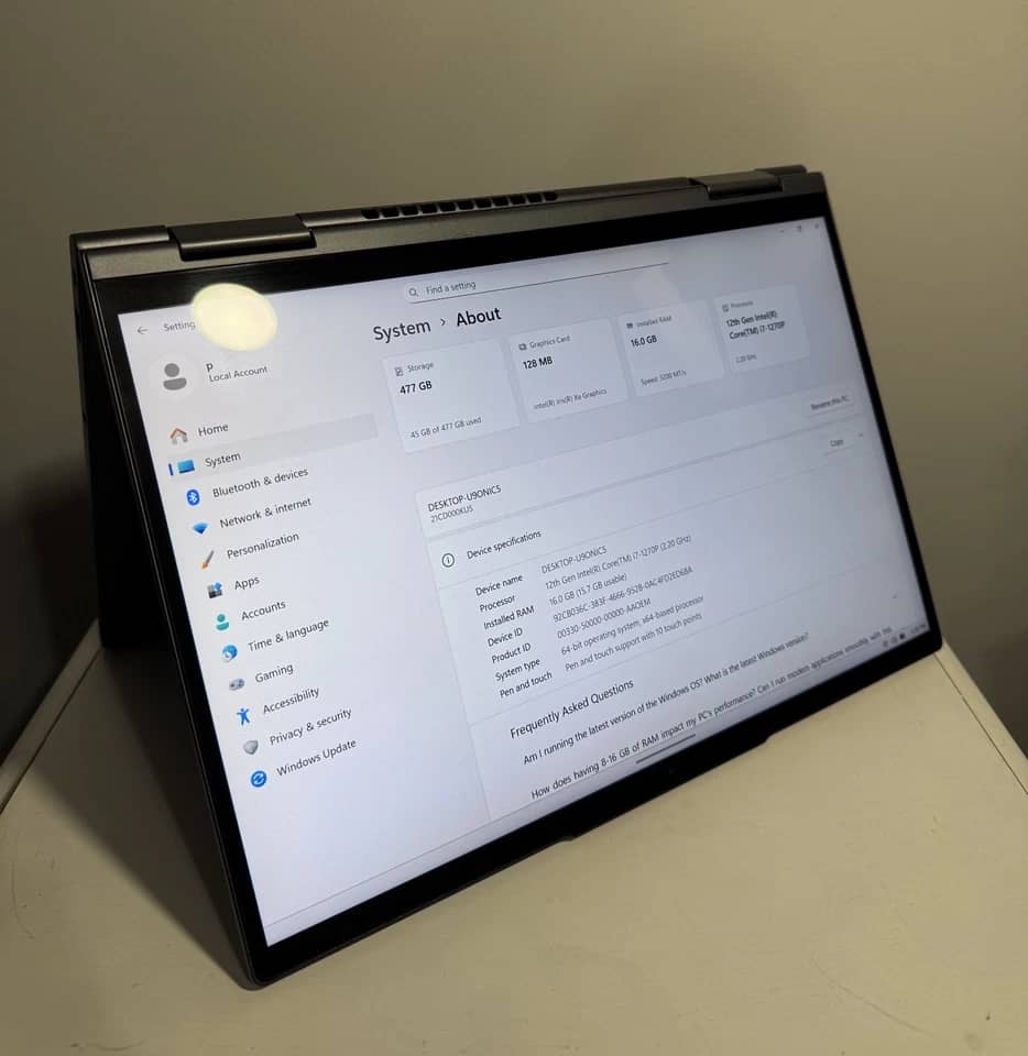 Lenovo ThinkPad X1 Yoga Gen 7 Computers Refurbished - Excellent 512GB 16GB
