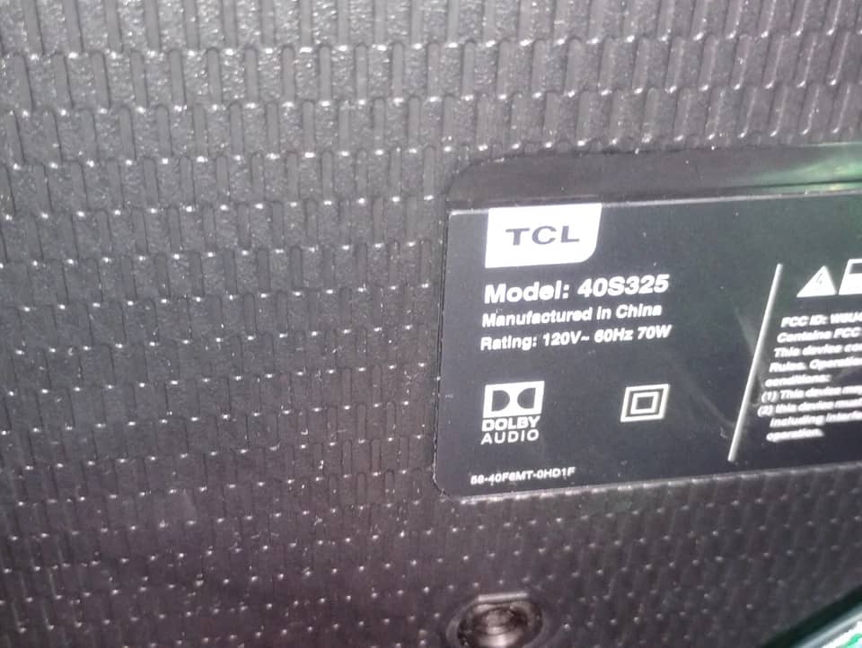 TCL 40s325 TVs Used - Good Black