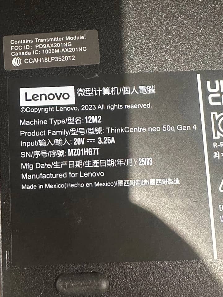 Lenovo ThinkCentre neo 50q Gen 4 Computers New 512GB 8GB