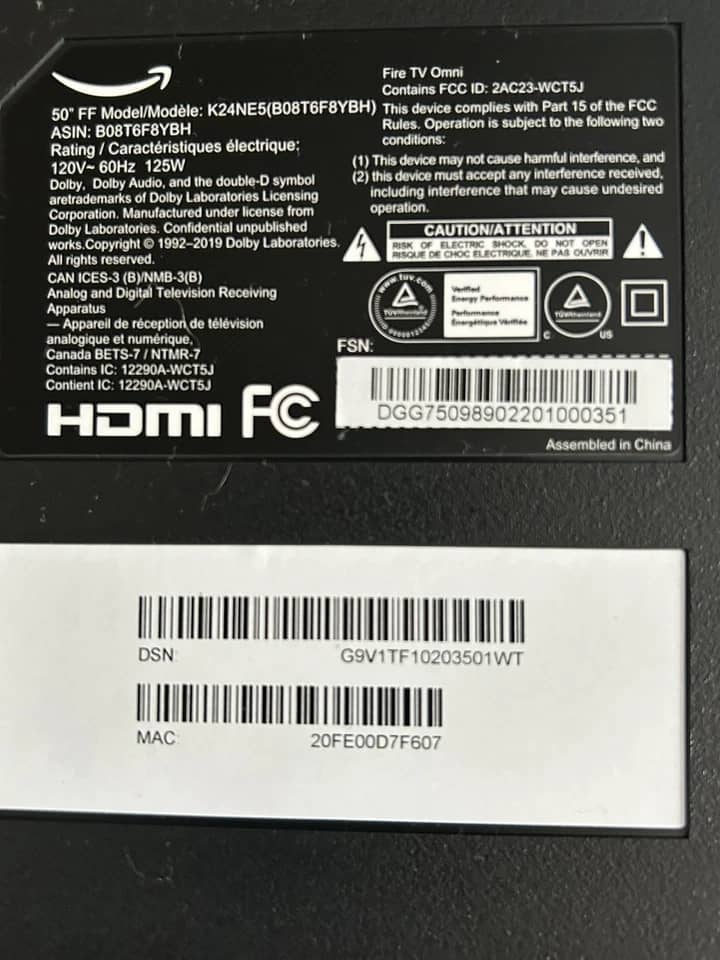 Amazon fire tv omni series TVs New Black