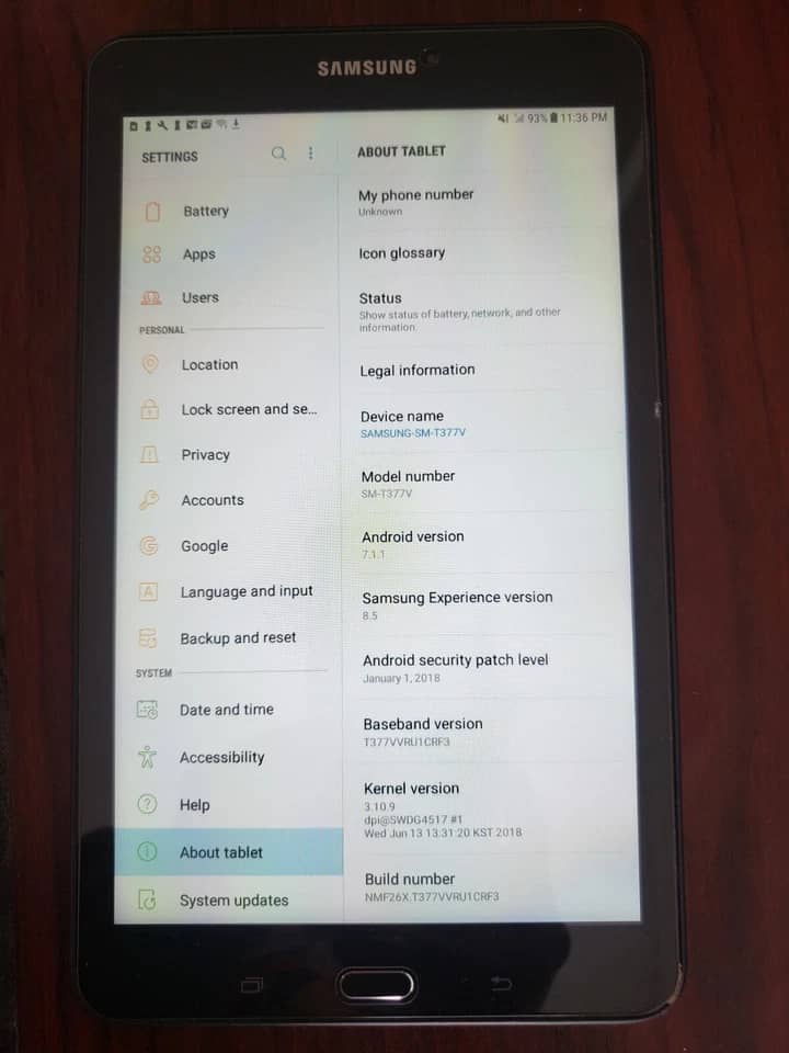 Samsung Galaxy Tab E Tablets Black 16GB New