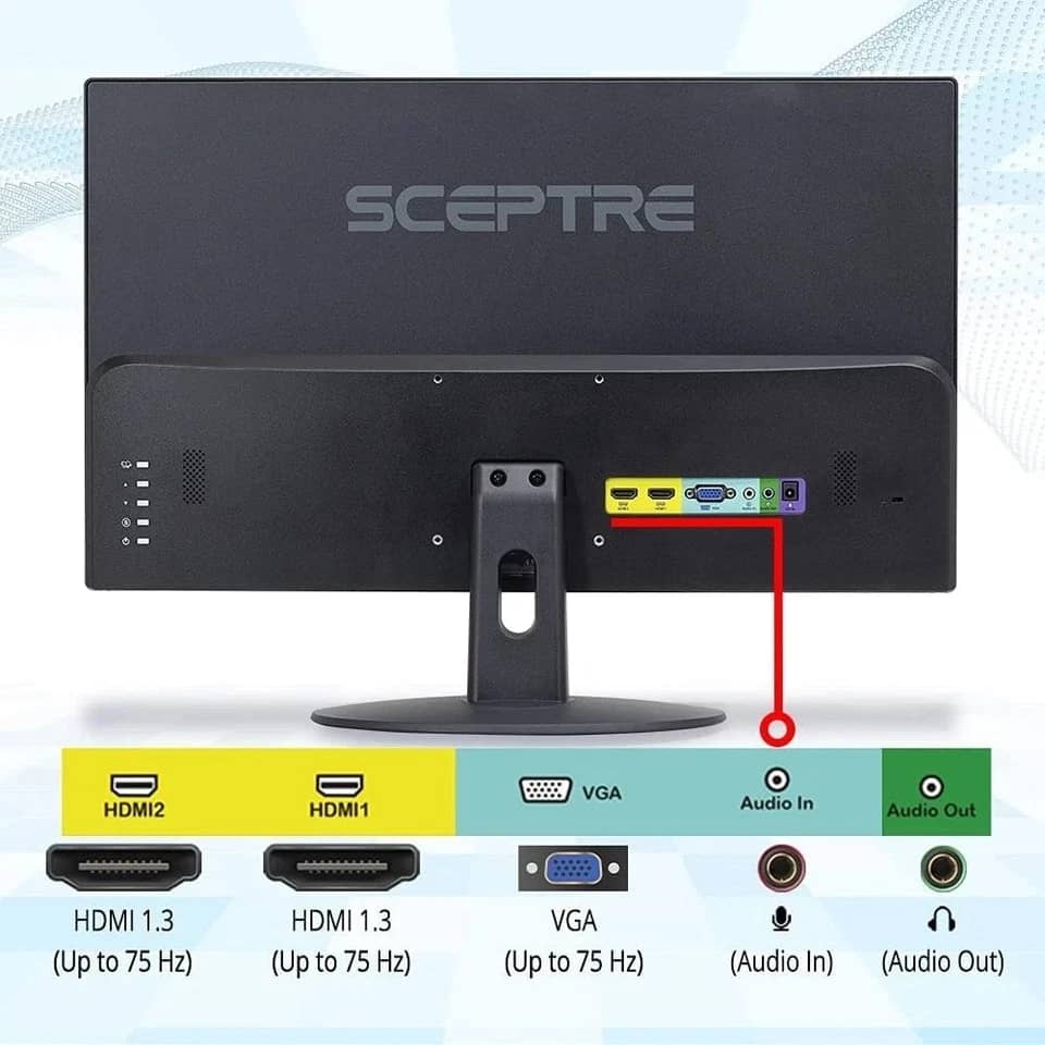 Sceptre E229W Monitors New Black