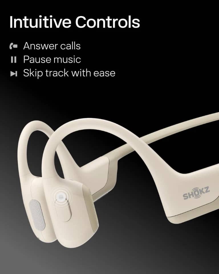 Shokz OpenRun Pro Headphones & Earbuds New White