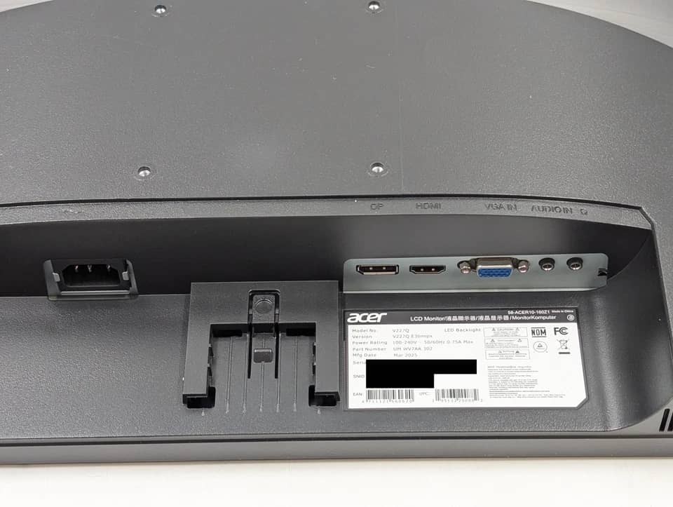 Acer V227Q Monitors New Black
