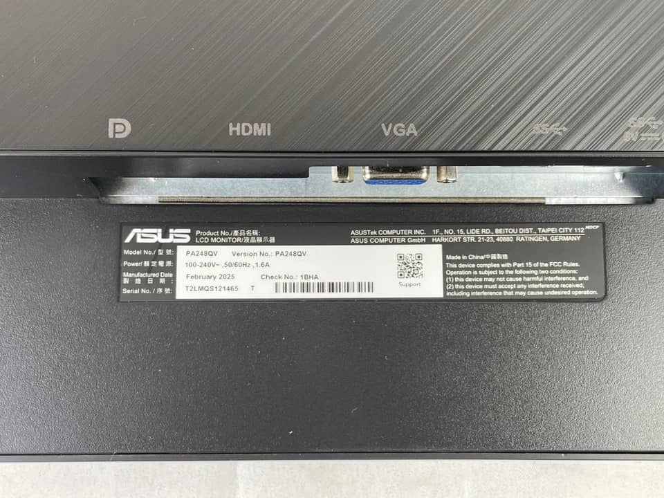 ASUS PA248QV Monitors New Black