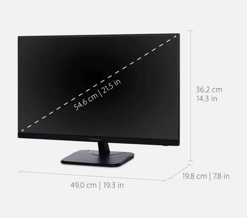 ViewSonic VA2256-MHD Monitors New Black