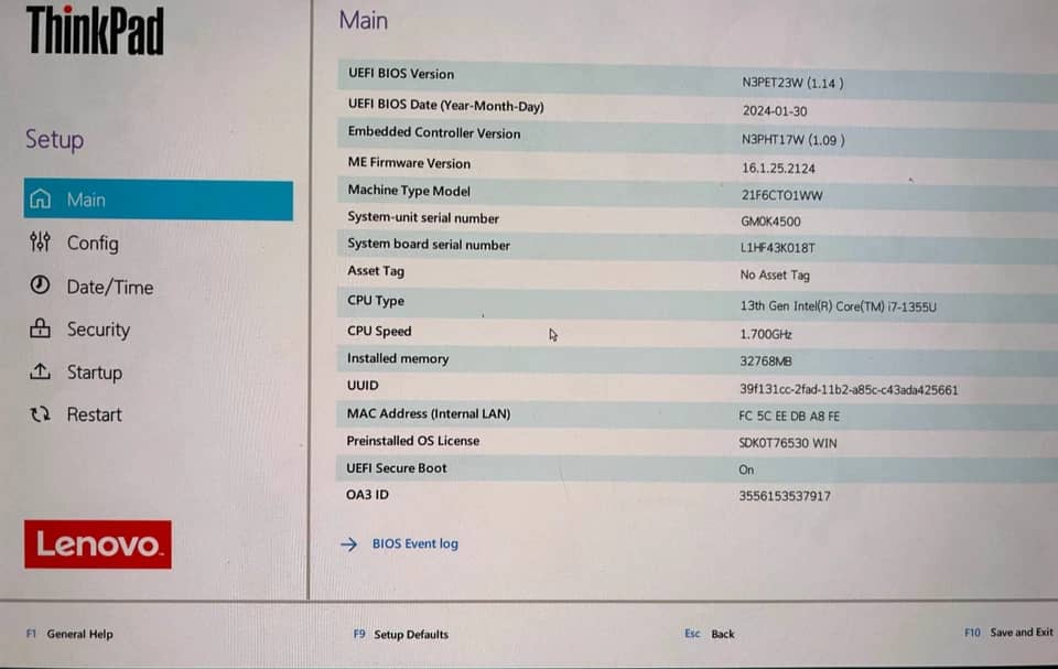 Lenovo ThinkPad T14s Gen 4 Computers New 256GB 16GB