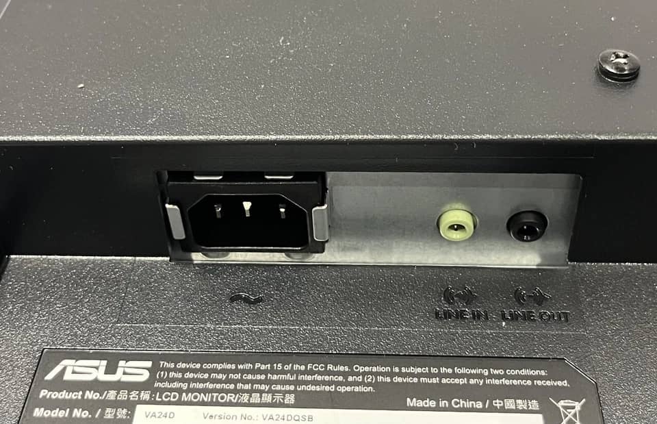 ASUS VA24DQ Monitors New Black