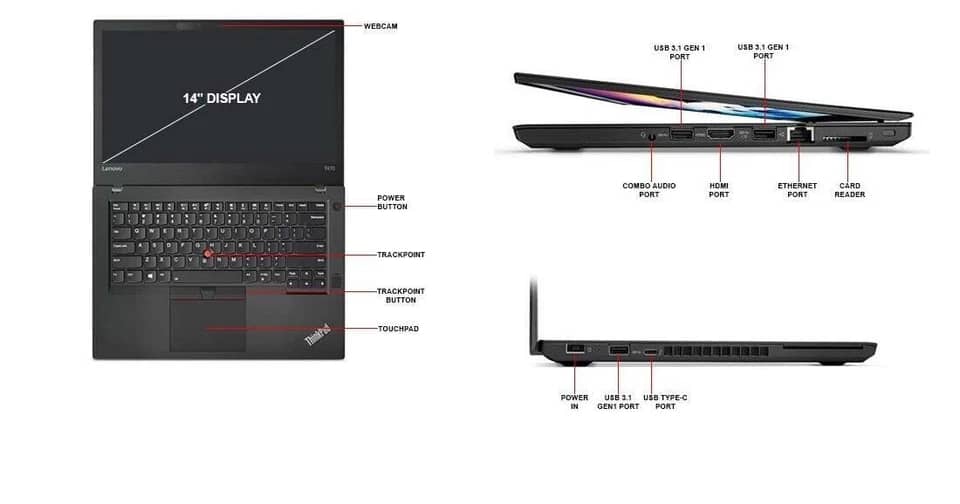 Lenovo ThinkPad T470 Computers Open-Box Excellent 500GB 4GB