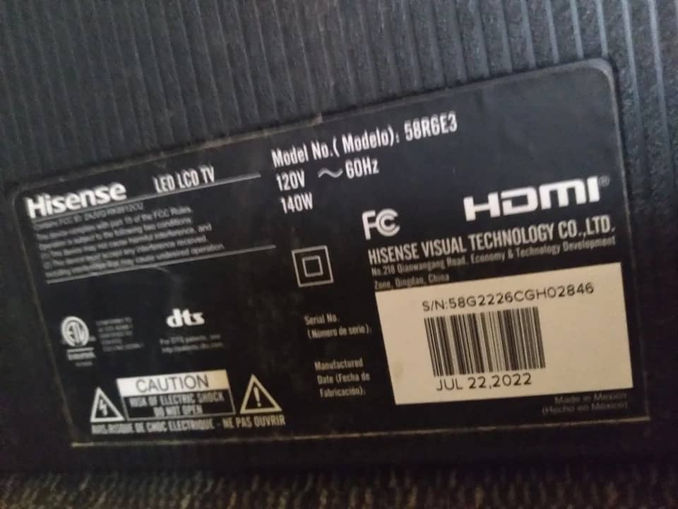 Hisense R6E3 TVs New Black