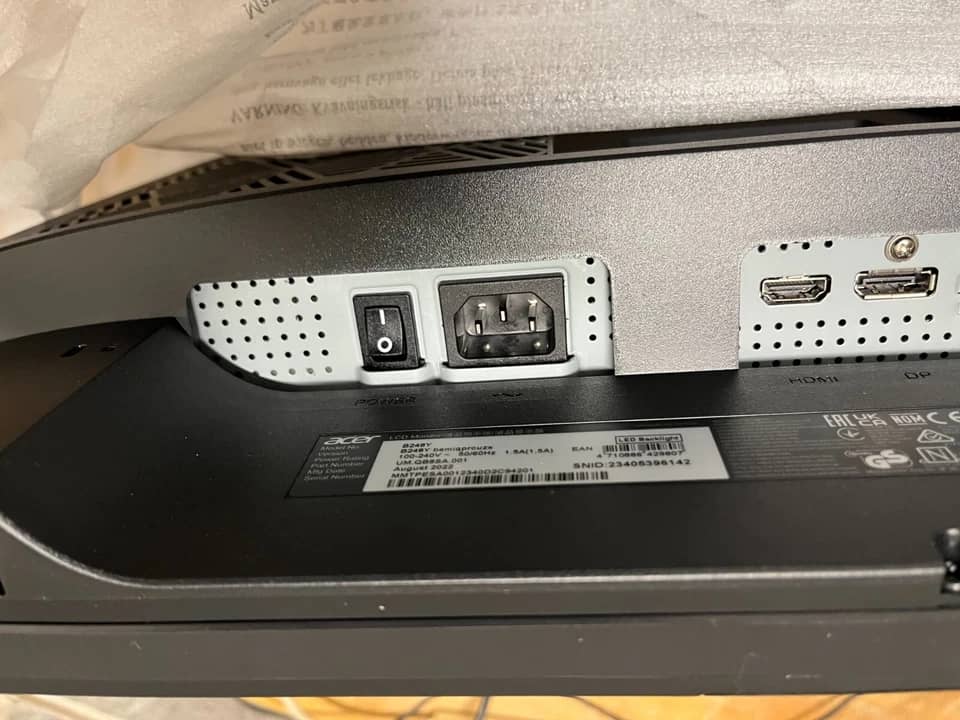 Acer B248Y Monitors Open-Box Excellent Black