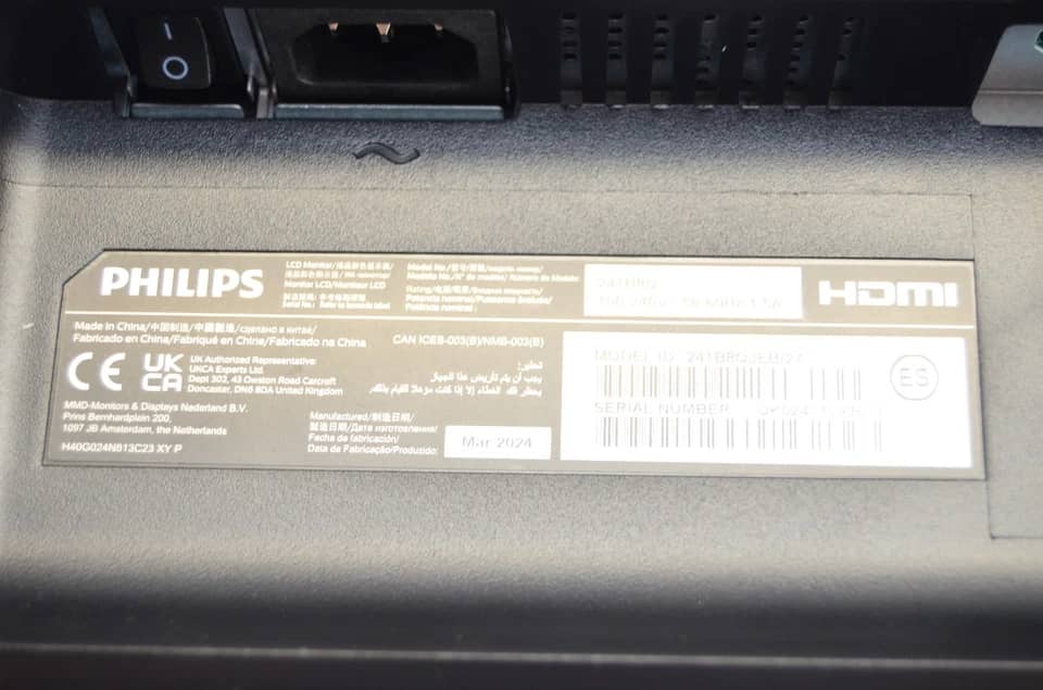 Philips 241B8QJEB Monitors New Black
