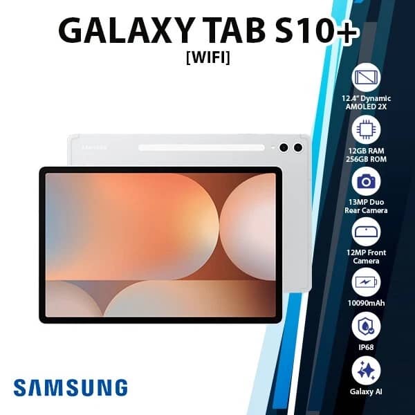 Samsung Galaxy Tab S10+ Tablets Silver 256GB New