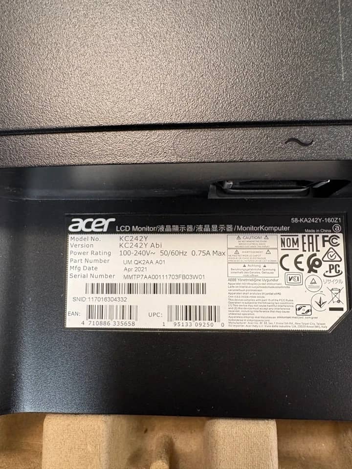 Acer KC242Y Monitors New Black