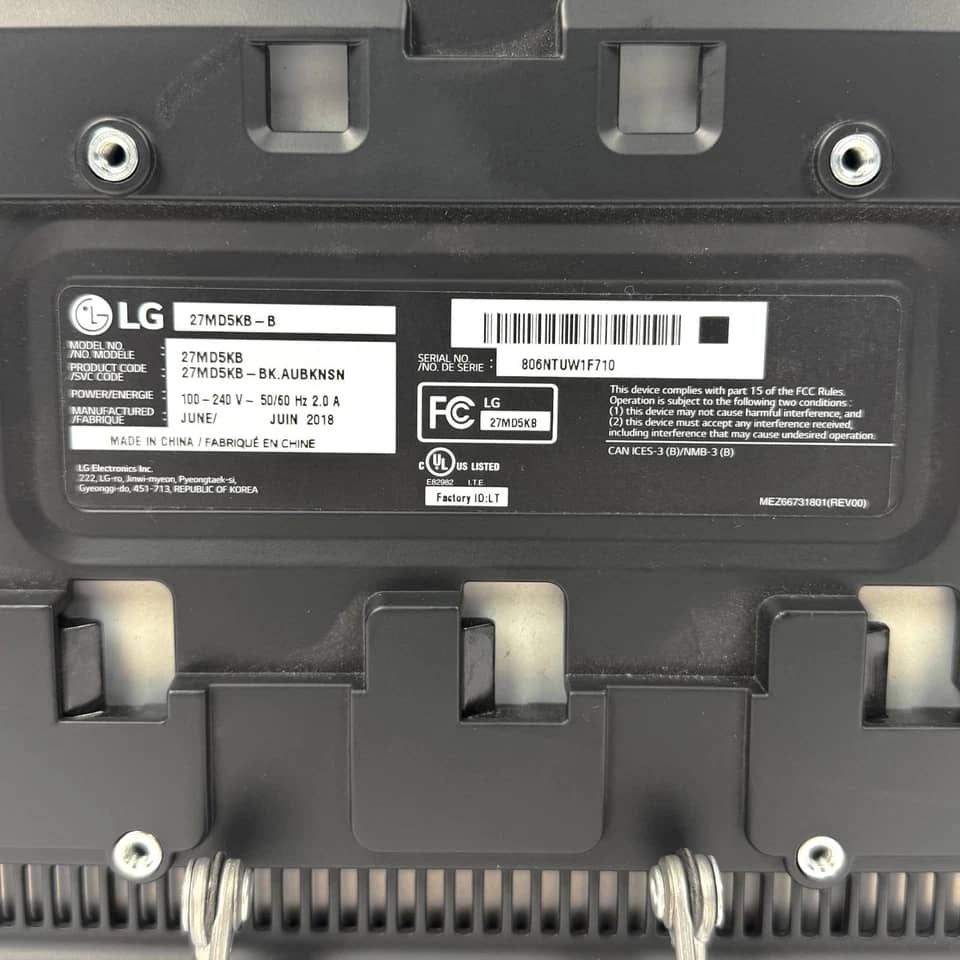 LG 27MD5K Monitors Refurbished - Good Black