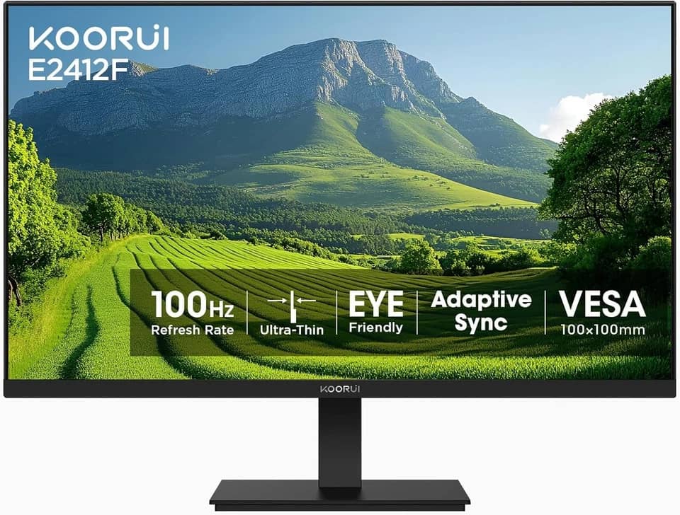 KOORUI E2412F Monitors Open-Box Excellent Black