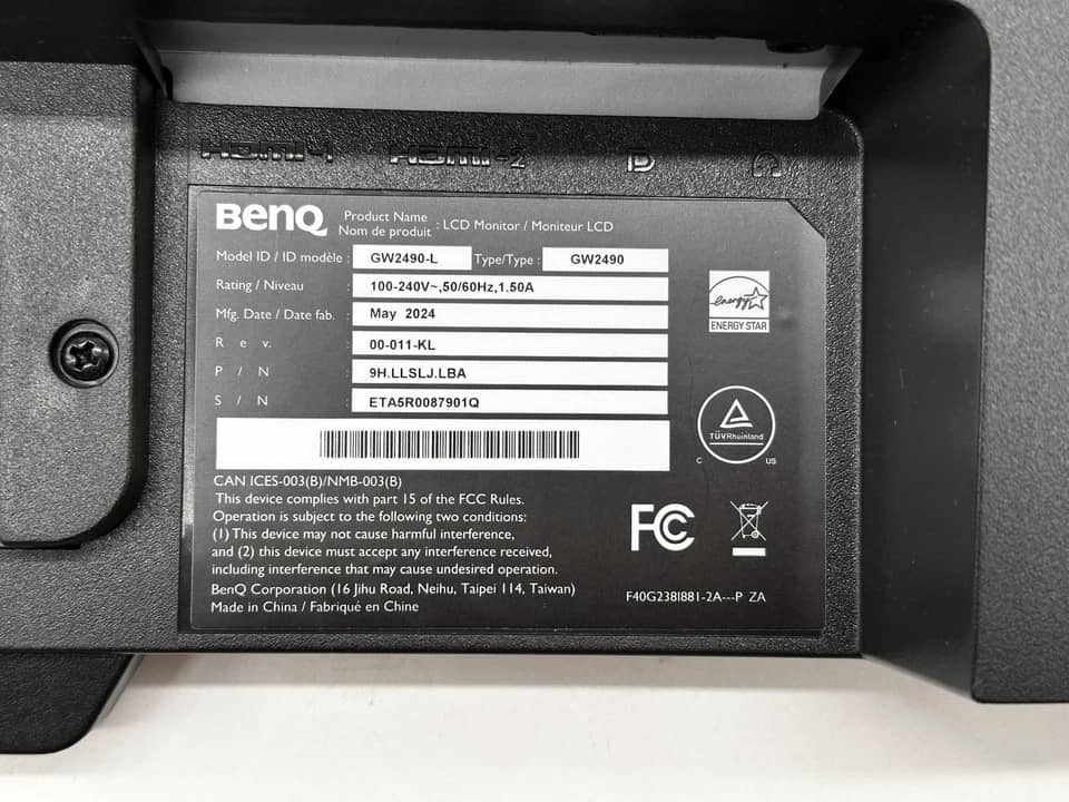 BenQ GW2490 Monitors New Black